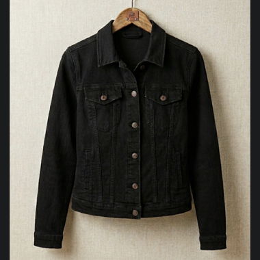 Veste en denim noire S/M