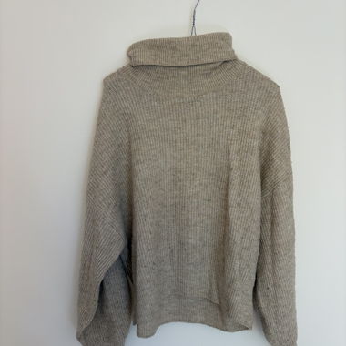 Beige turtleneck sweater