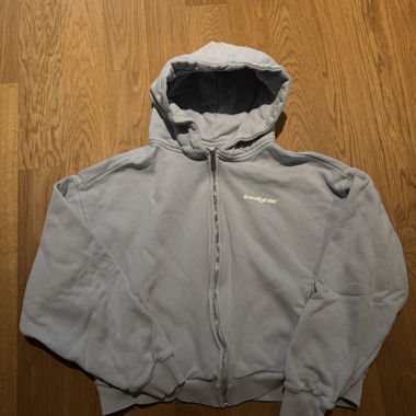 Lowlights felpa con zip e cappuccio azzurro baby tg. M