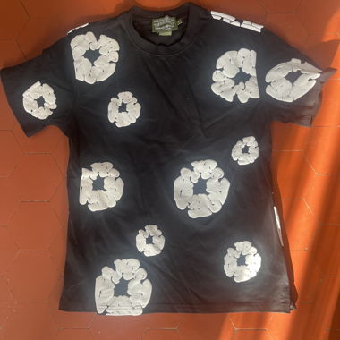 T-shirt Denim Tears con stampa floreale bianca