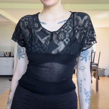Thriftflip - Dark Fairy Black Top