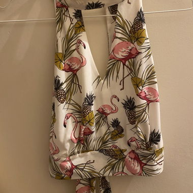 Top Guess floreale a collo halter