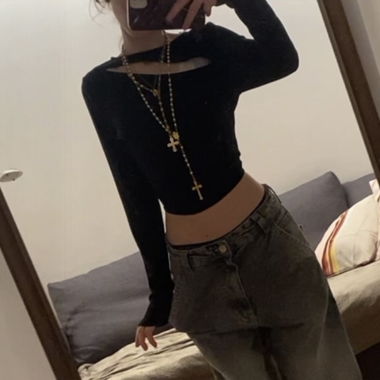 sparkle long sleeve top