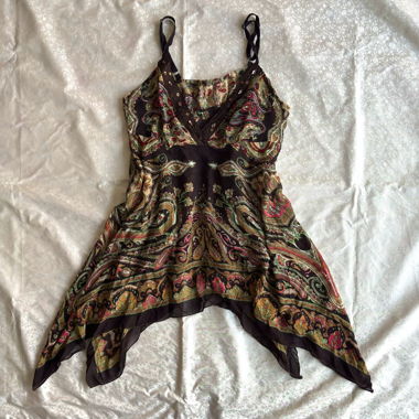 “We should cry together” asymmetrical cami top