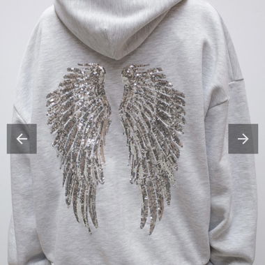 Subdued Wings Sequin Hoodie