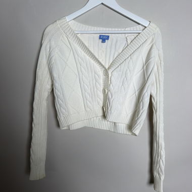 Cardigan in maglia bianco