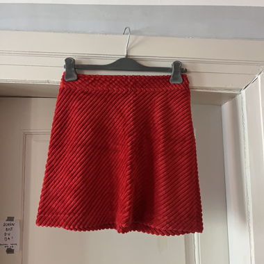 Roter Samt-Skirt von Armani Jeans