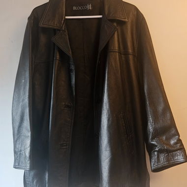 Giacca in pelle Blocco54 nera