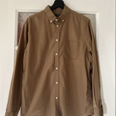 Brown button-up shirt