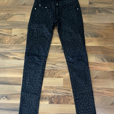 Black Leopard Slim Jeans Miss RJ