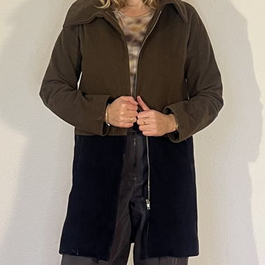 Cappotto bicolore