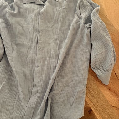 Camicia in mussola blu