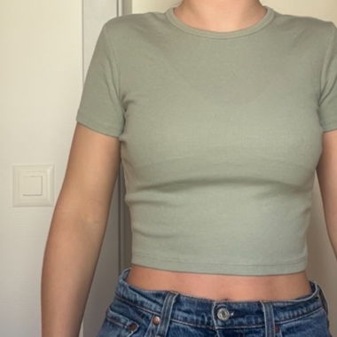 enges bauchfreies T-shirt/enges top