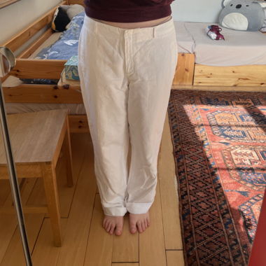Completo in lino bianco con blazer e pantaloni