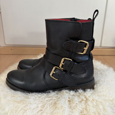 Bottes en cuir noires BUFFALO LONDON
