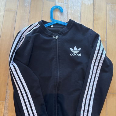black Adidas zip up hoodie