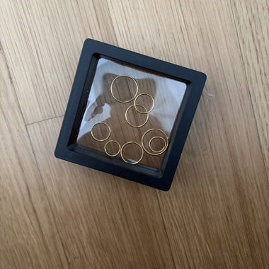 Gold Ring Set in Frame