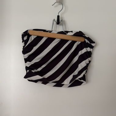Top bandeau à rayures noir et blanc