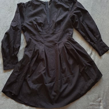 Black Zip-Up Dress