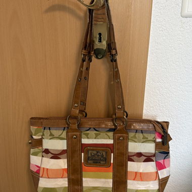 Coach Schultertasche bunt