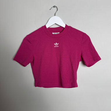 Top corto rosa Adidas