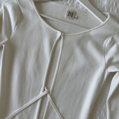 VESTITO A MAGLIA BIANCO HELSA