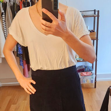 Cos velvet dark blue skirt 