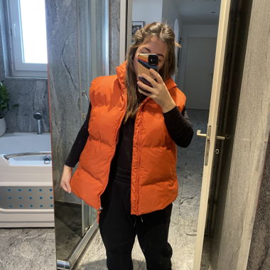 H&M Weste, Vest, Gilet in orange red, size M