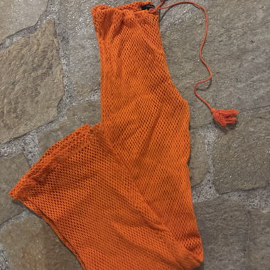 Orange Mesh Beach Pants