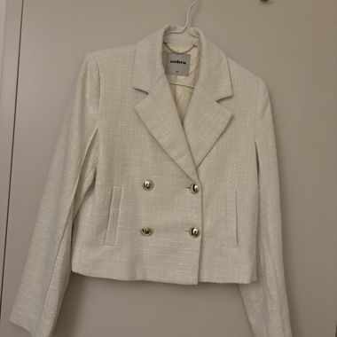 Elegante Zebra Damenjacke, Grösse M, Bouclé