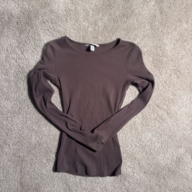 Maglia a maniche lunghe marrone