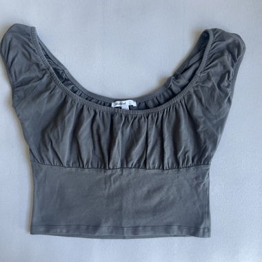 Grey Crop Top