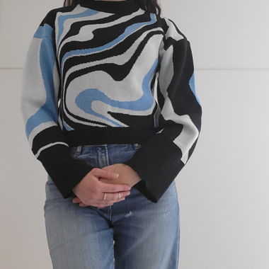 Patterned Knit Sweater