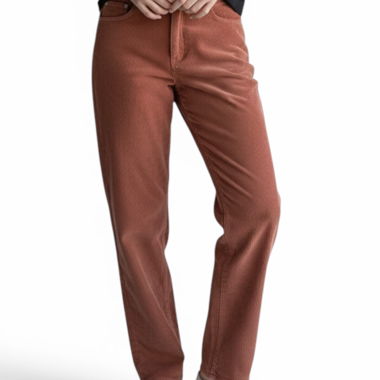Rust-brown corduroy trousers