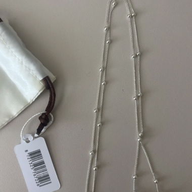 Catena per occhiali argentata