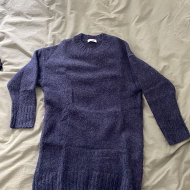 Robe pull bleu foncé 