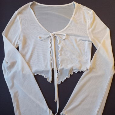 Haut en maille blanche