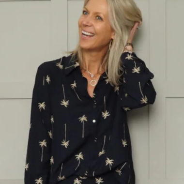 Palm Print Blouse