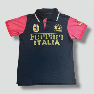 La Martina Ferrari Italia embroidered poloshirt
