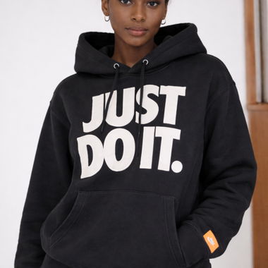 Hoodie Nike noir capuche & poche kangourou