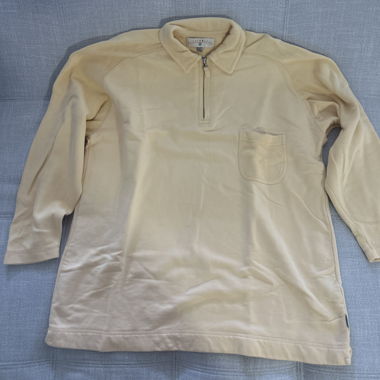 Beiges Halbzip-Sweatshirt