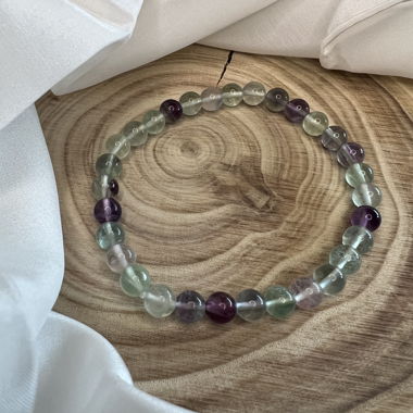 Bracelet de perles en fluorite