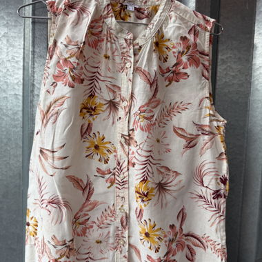 OVS floral linen top