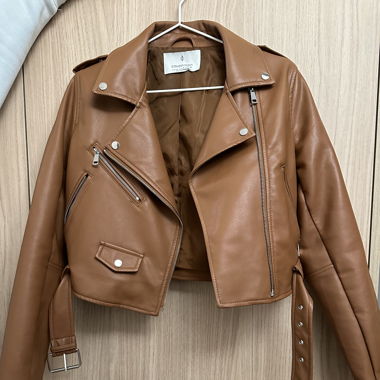 Lederjacke Braun
