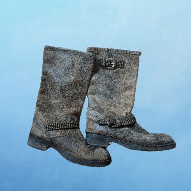Bottes beige avec ceinture 