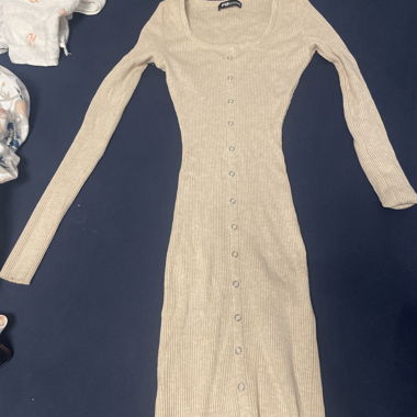 Beiges Kleid in Xxs