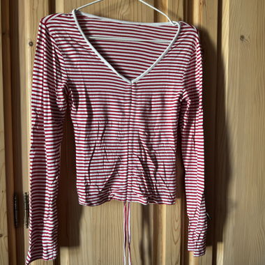 Shirt weiss/rot gestreift