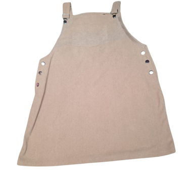 Grembiule beige con bretelle