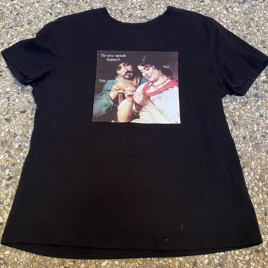 Italian Graphic Tee Black S 