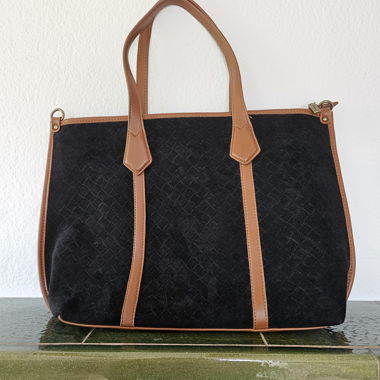 Grosser Shopper aus Fake Wildleder